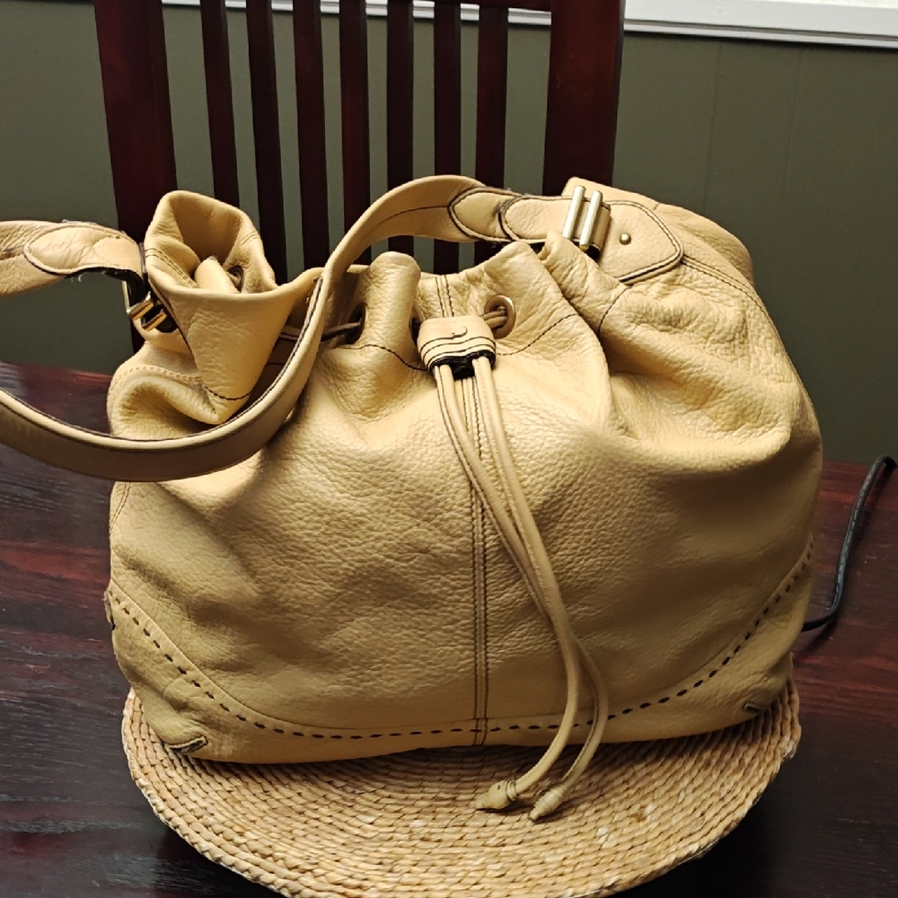 Cole Haan Leather 'Village' Drawstring Women's Hobo Shoulder Bag